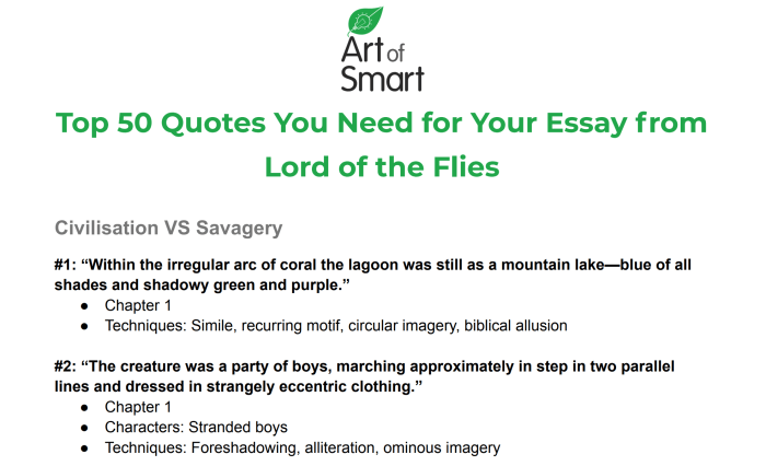 Lord flies quotes sparknotes foreshadowing obvious ranked order