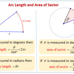 Area of a sector and arc length worksheet